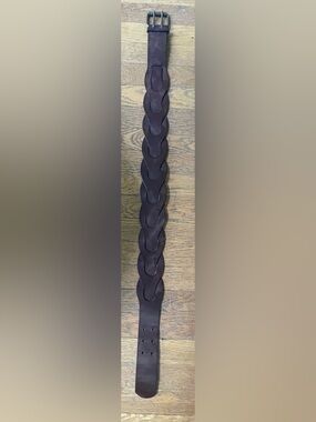 Antoniazzi Firenze Made in Italy Wide Braided Leather Belt S/M